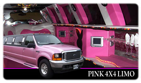 Pink Hummer Wedding Car